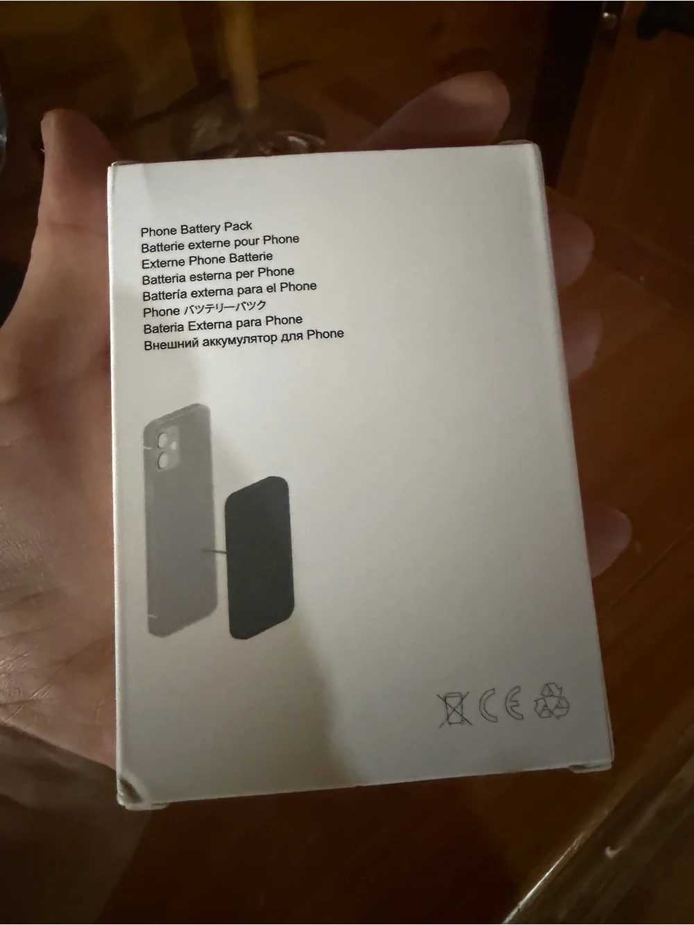Magnetic 10000 mAh Black Battery Pack Portable Power Bank